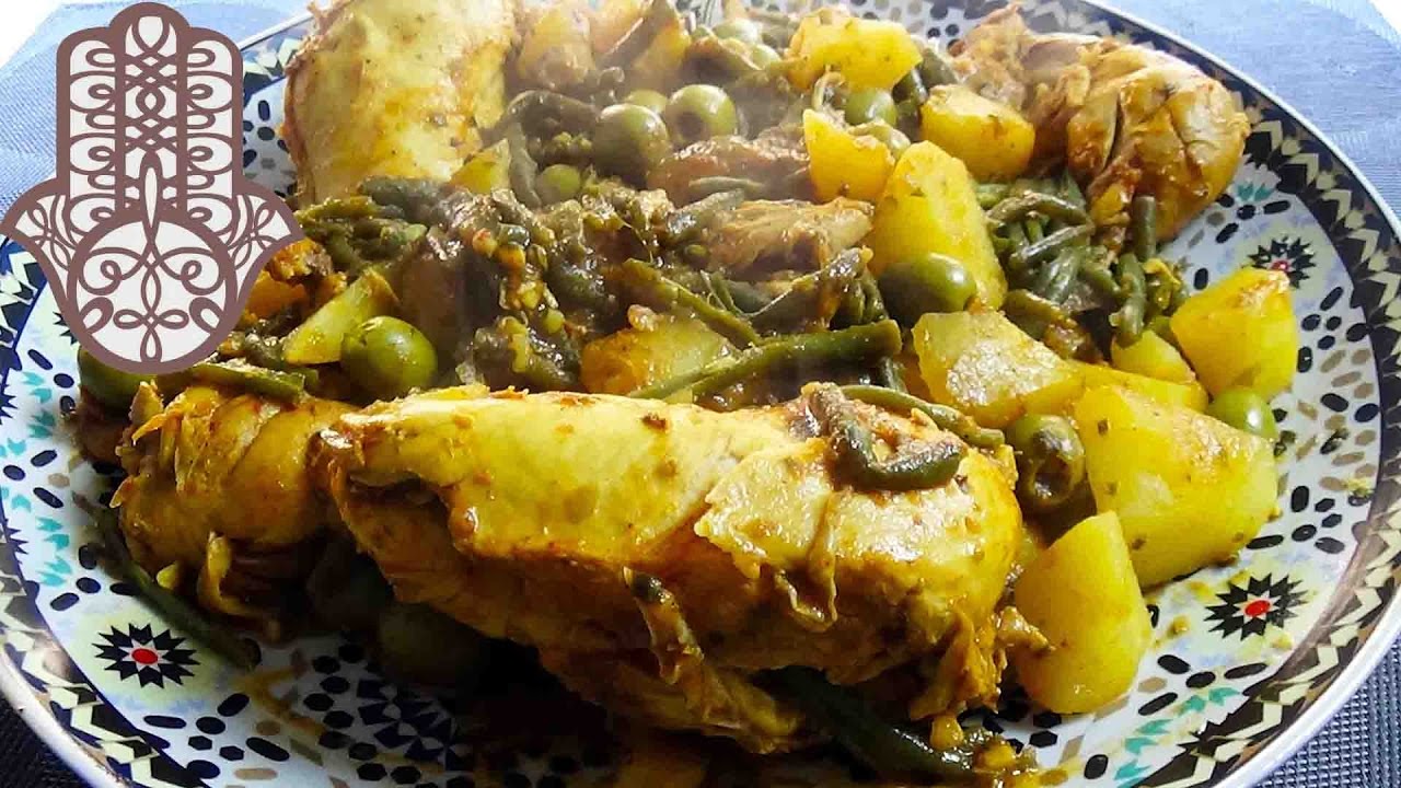 Tajine De Poulet Aux Haricots Verts Et Pommes De Terre Youtube