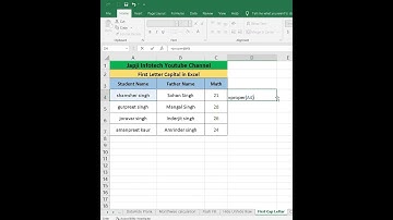 How to Capitalize first letter in excel | Microsoft excel