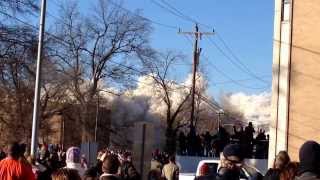 Demolition of Scott Towers in Greenville SC - Jan 19, 2014