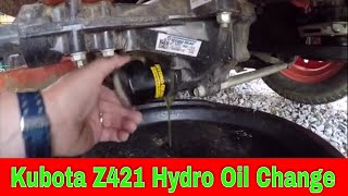 How To Change The Hydraulic Fluid In The Kubota Z421 Zero Turn Mower #178