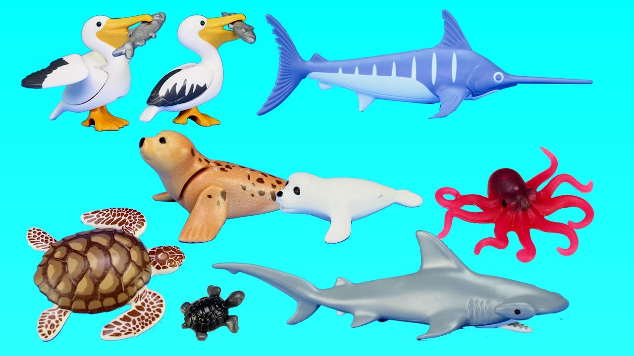 PLAYMOBIL Sea Animals Figures Toy Sets 