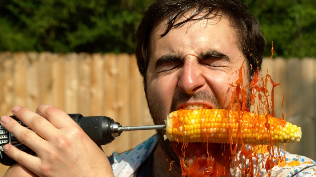 corn drill in slow motion the slow mo guys youtube