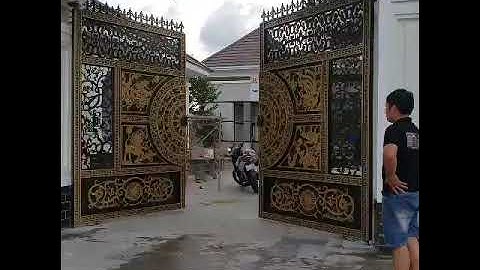 Cổng tự động âm sàn Ý. Bảo hành 3 năm