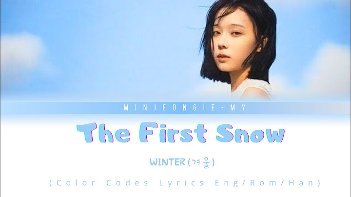 Winter Aespa (윈터 에스파 ) - 'The first Snow (첫눈)' (Color Codes Lyrics Eng/Rom/Hang)