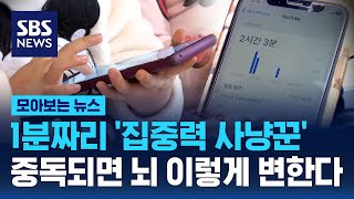 1분짜리 '집중력 사냥꾼'…중독되면 뇌 이렇게 변한다 / SBS / 모아보는 뉴스