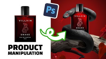 Photo manipulation  of a perfume with snake | Tutorial in Photoshop