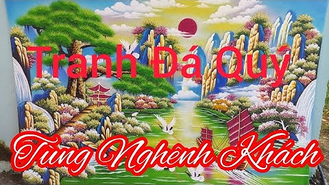 Tranh Đá Quý Tùng Nghênh Khách | Tranh Tùng đón khách | Xưởng Chế Tác Tranh Đá Quý