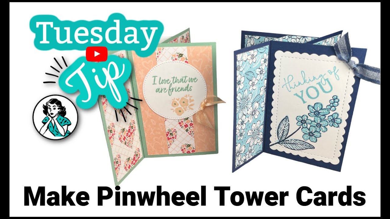 Don't You Want To Make A Beautiful Pinwheel Tower Card Like This? - YouTube