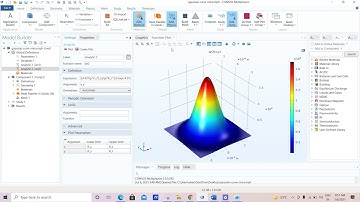 Gaussian Heat flux in COMSOL Multiphysics || gaussian function