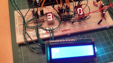 7 segment displays updated via BCD while a LCD display is also updated