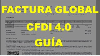 Factura global CFDI 4.0. guía paso a paso