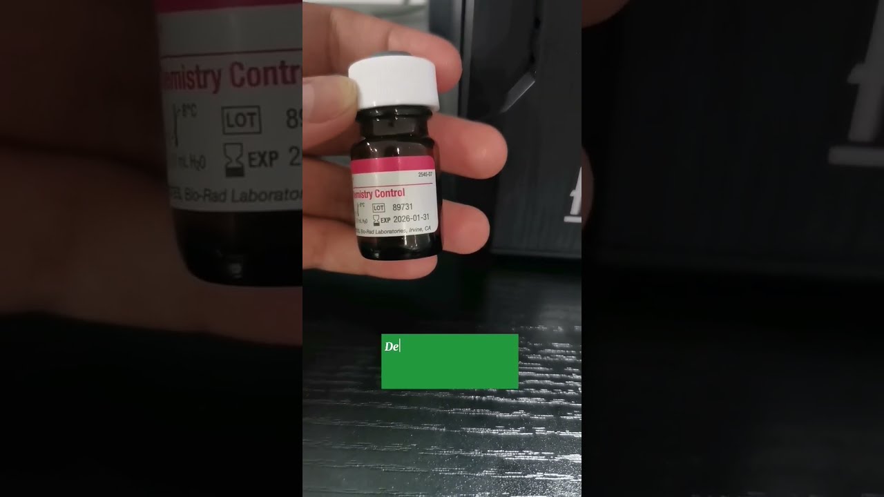 Quality Control Biorad Level 1 QC Laboratory Chemistry Chemistrytest Chemistryanalyzer