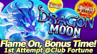 Dragon Moon Firestarter Slot Machine - First Attempt, Live Play and Free Spins from Club Fortune