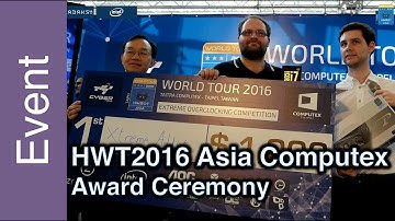 Award Ceremony - HWBOT World Series 2016 - Asia Computex