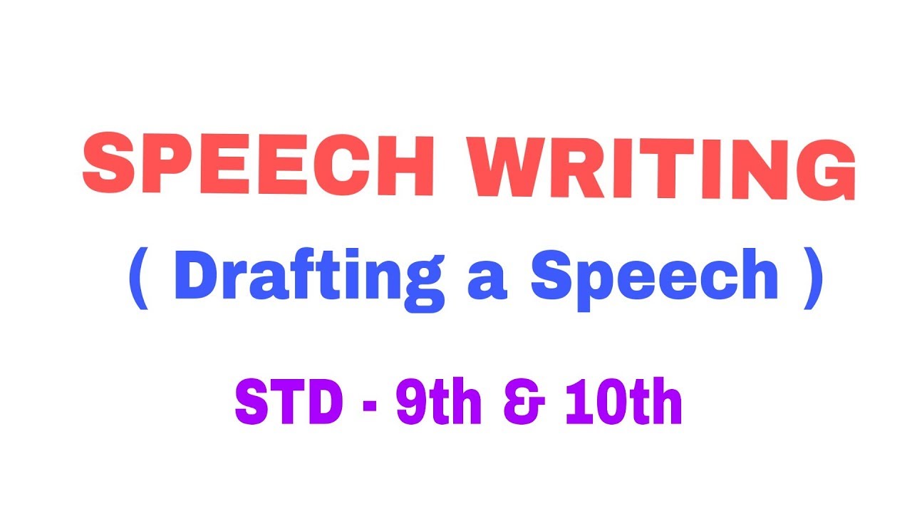 speech writing 9th std