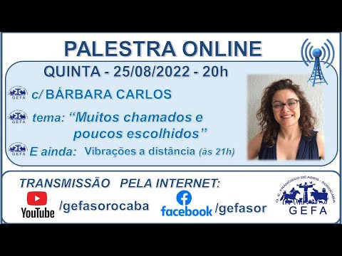 Assista: Bate-papo online - c/ B�?RBARA CARLOS (25/08/2022)
