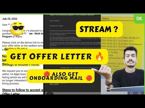 Wipro Sends Offer Letter  25 July | Which stream is best for future growth | Onboarding Update