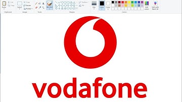 How to draw Vodafone Logo on Computer using Ms Paint | Vodafone Logo Drawing.