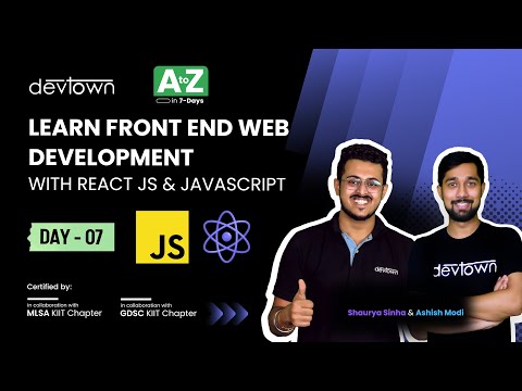 [LIVE] DAY 07 -  Learn Front End Web Development with React JS & JavaScript  | COMPLETE in 7 - Days