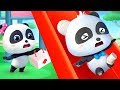 Bayi Panda Kiki Bermain Seluncuran dan Dia Terjatuh | Lagu Anak-anak | Bahasa Indonesia | BabyBus