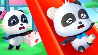 Bayi Panda Kiki Bermain Seluncuran dan Terjatuh | Lagu Permainan anak | Bahasa Indonesia | BabyBus