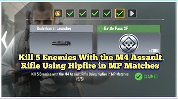 Call Of Duty Mobile Kill 5 Enemies With the M4 Assault Rifle Using Hipfire in MP Matches TS Complete
