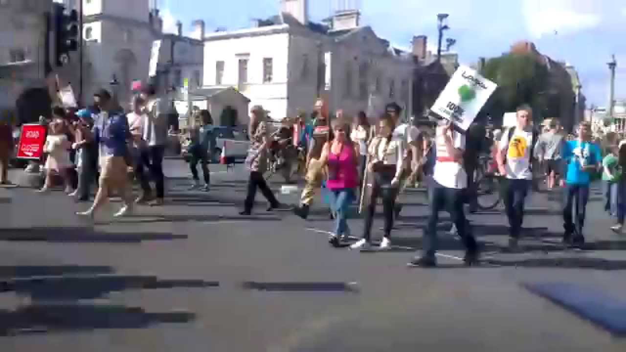 Timelapse of Peoples Climate March, London, 21st Sep 2014