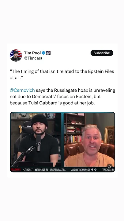 Russiagate HOAX is Unraveling NOT Due to Dems Focus on Epstein, BUT Because Tulsi’s GOOD at Her Job