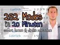 252 modes in 20 minuten lernen  verstehen  modes modi oder kirchtentonleitern in der musiktheorie