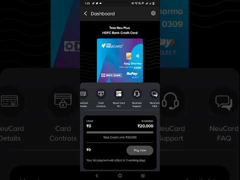 Tata Neu Hdfc Credit Card😍#india #shorts #offer #viralshorts #hdfcbank