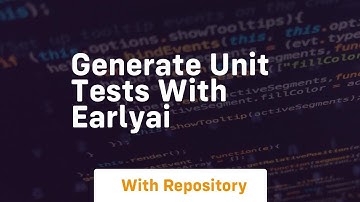 Generate unit tests with earlyai