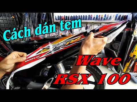 Video Dán Tem Wave RSX 100cc 2009 Màu Đỏ Đen | Dán tem xe... - youtube