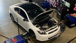 The tC unleashes all 150 horses on the dyno