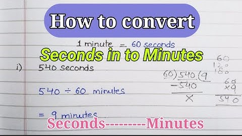 Maths | How to convert seconds to minutes | #minute #second
