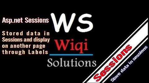 how to store data in sessions in asp net C#