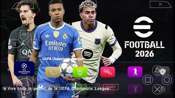 eFootball PES 2026 PPSSPP ISO [NO TEXTURES & NO SAVEDATA] NEW KITS 25/2026 REAL FACES & TRANSFERS