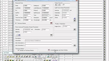 Creating a Thickness Marker / EL X-02 ... Ellipsometer