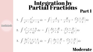 Calculus - HOW TO: Integration by Partial Fractions (Moderate Level, Part 1)