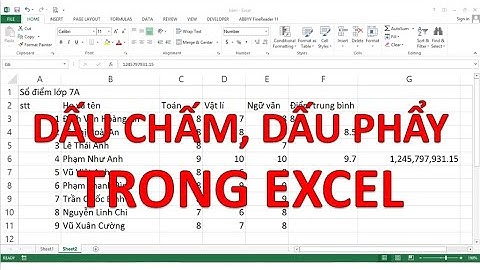 Tự Học Excel | Bài 9: Dấu Chấm Và Dấu Phẩy Trong Excel