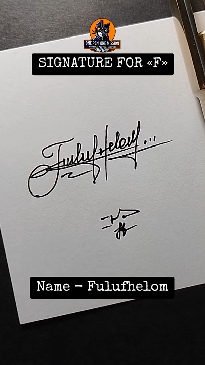 Fulufhelom | How to Create a SIMPLE Signature Idea for letter F | sbtellme #signature #shorts