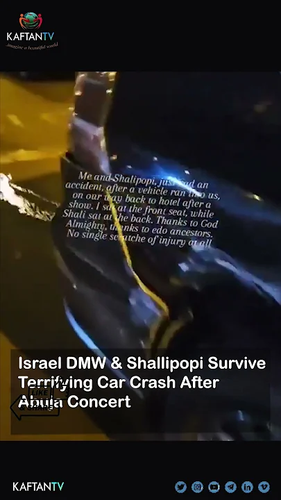 TRENDING | Davido’s Aide Israel DMW & Shallipopi Survive Terrifying Car Crash After Abuja Concert