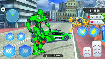 Flying Police Helicopter Car Transform Robot #1 - Best Games Android Gameplay HD