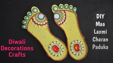 Maa Laxmi footprint making Craft | DIY Lakshmi Paduka/Charan/Paule portable | Diwali Decoration idea