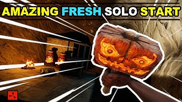 GREAT RUST SOLO START Building My AWESOME NEW CAVE BASE! - RUST SOLO (1/3)