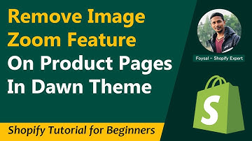 How to Remove Image Zoom Feature On The Product Pages In Dawn Theme