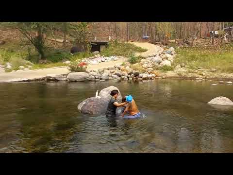 84 year old grandmother taking bath