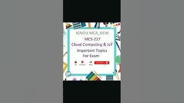 MCS-227 Cloud Computing & IoT Important Topics For Exam | IGNOU | MCA_NEW #exam #ignou #preparation