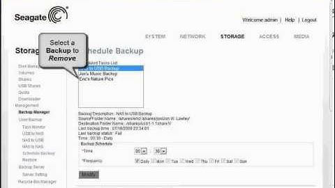 Black Armor NAS  Using the Backup Manager Feature of the Web UI_Delete a Back Up