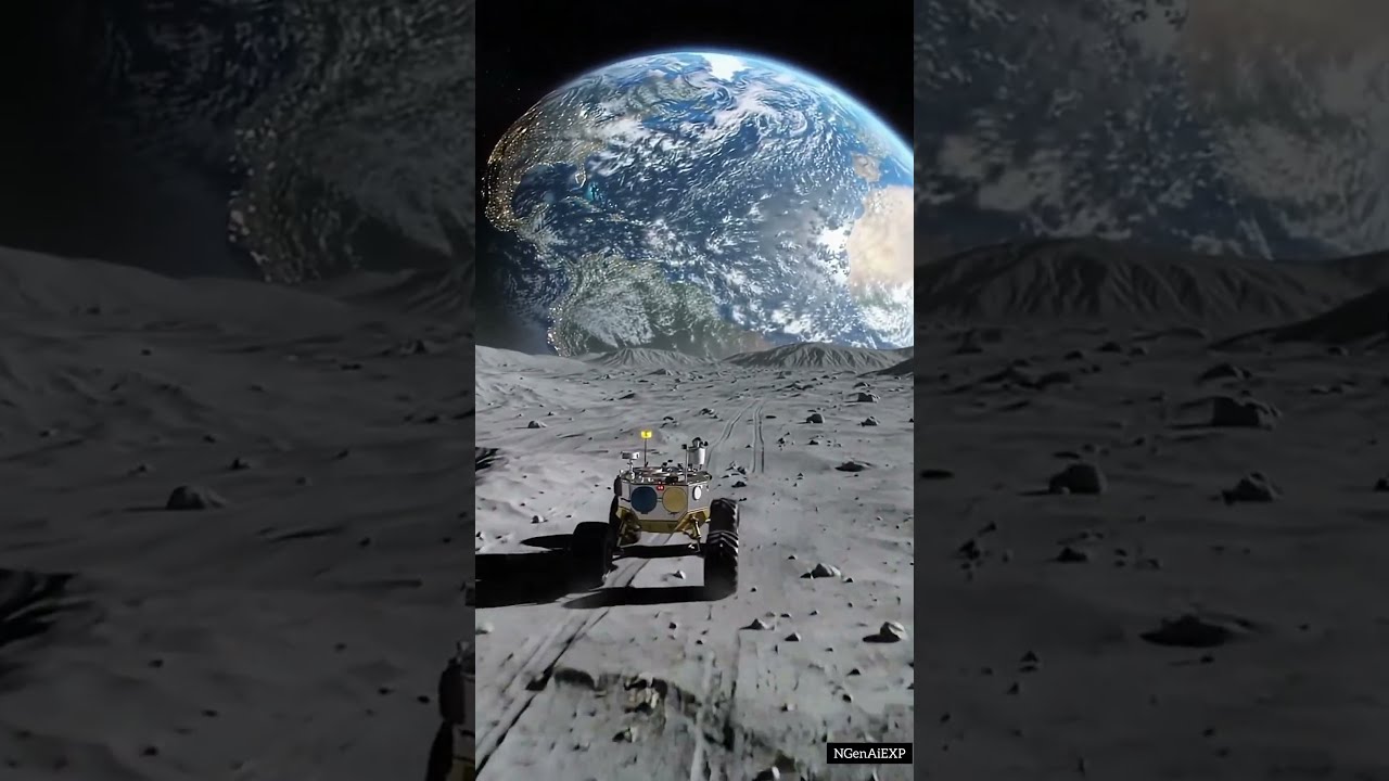Lunar Rover S Epic Journey Toward Earth A Stunning View From The Moon Lunarrover Moonrover
