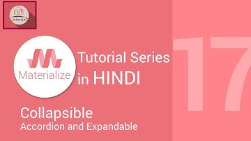 Materialize css tutorial in hindi - Collapsible, Accordion, Expandable